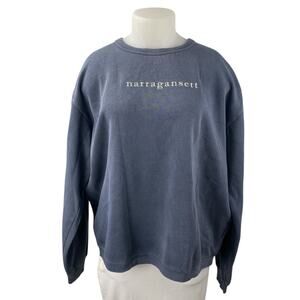 Austins Narragansett Blue Long Sleeve Crew Neck Sweatshirt Sweater Top Size XL